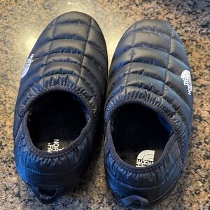 The North Face Navy Quilted Slippers
